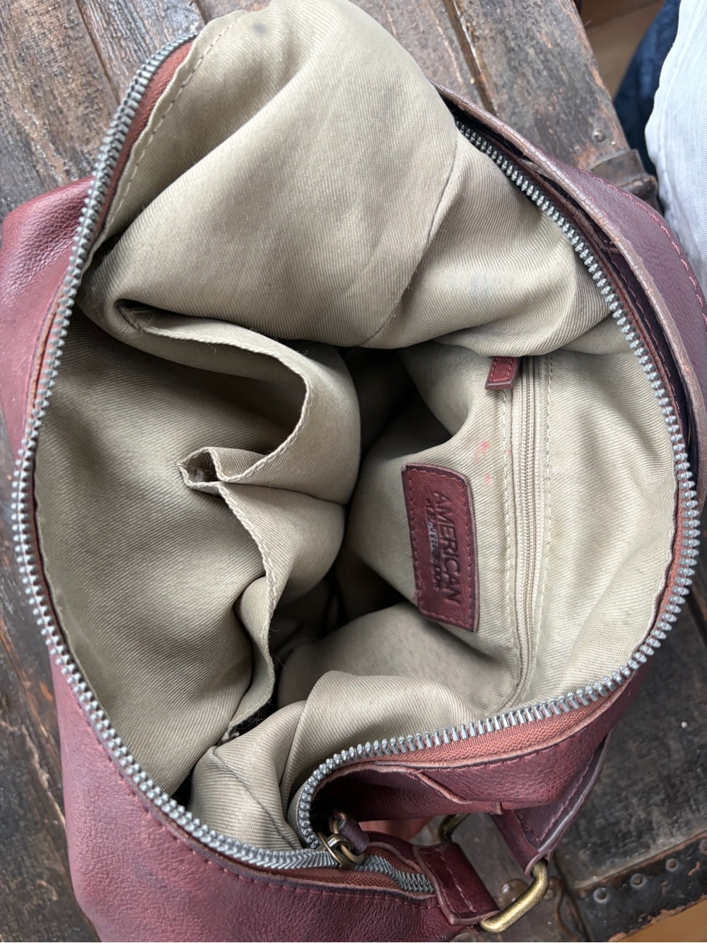 American Leather Co. Hobo Purse Bag Dark Brown - Picture 14 of 16